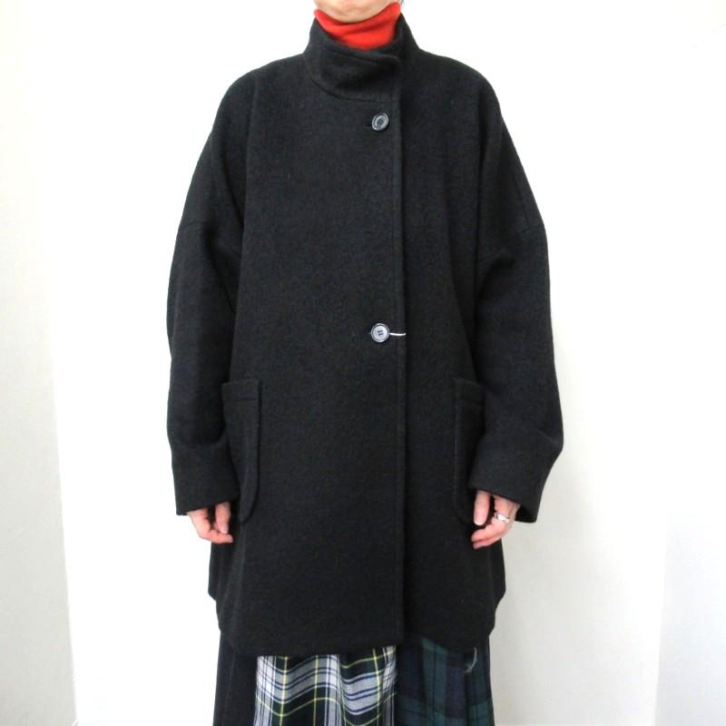 Michel Beaudouin  シャギーポケ付きコート /BK3 【日本製】